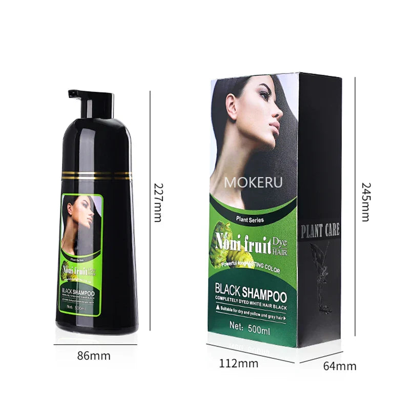 Mokeru 100% Grey Hair Coverage Organic Instant Black
