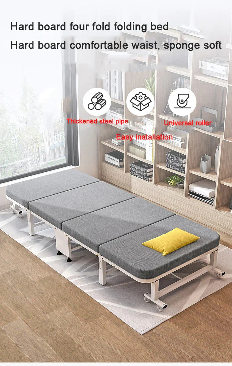 Multi-function Bedroom 189*80*27CM Single Folding Beds Portable Office