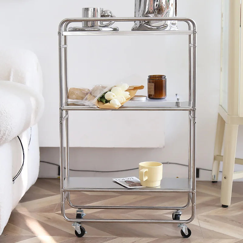 Multi-layer Metal Shelf Ins Modern Style Floor Removable