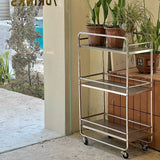 Multi-layer Metal Shelf Ins Modern Style Floor Removable