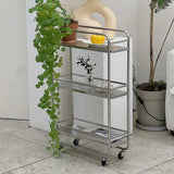 Multi-layer Metal Shelf Ins Modern Style Floor Removable