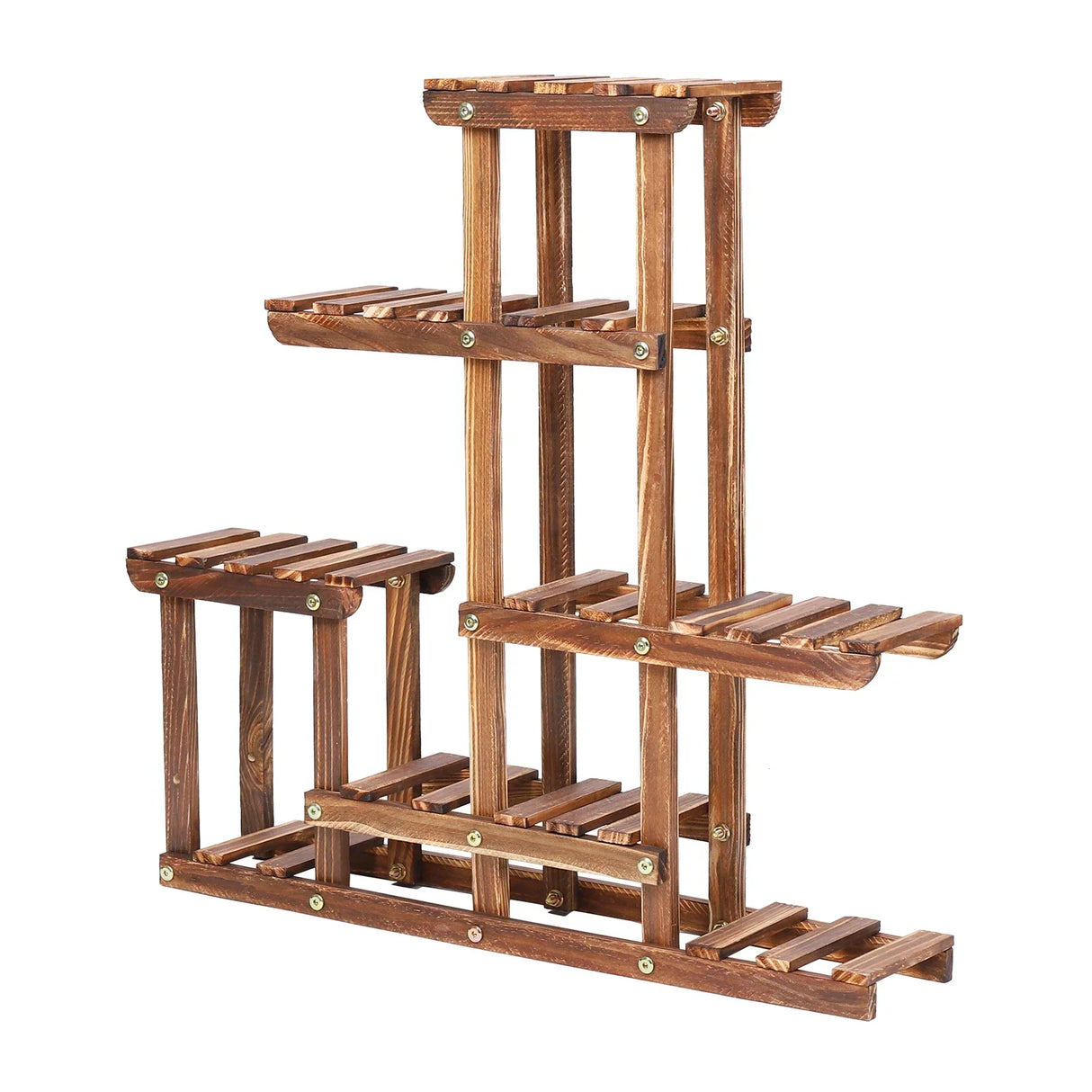Multi-tiered Plant Stand 6 Tiers Pine wood Succulent