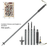 Multifunction Trekking Poles Mountaineering Collapsible Outdoor Supplies Equipment