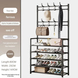 Multifunctional shoe floor stand simple integrated storage rack
