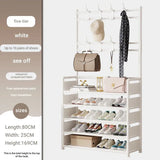 Multifunctional shoe floor stand simple integrated storage rack