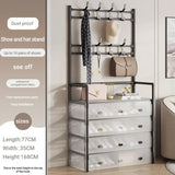 Multifunctional shoe floor stand simple integrated storage rack