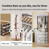 Multifunctional shoe floor stand simple integrated storage rack