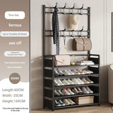 Multifunctional shoe floor stand simple integrated storage rack