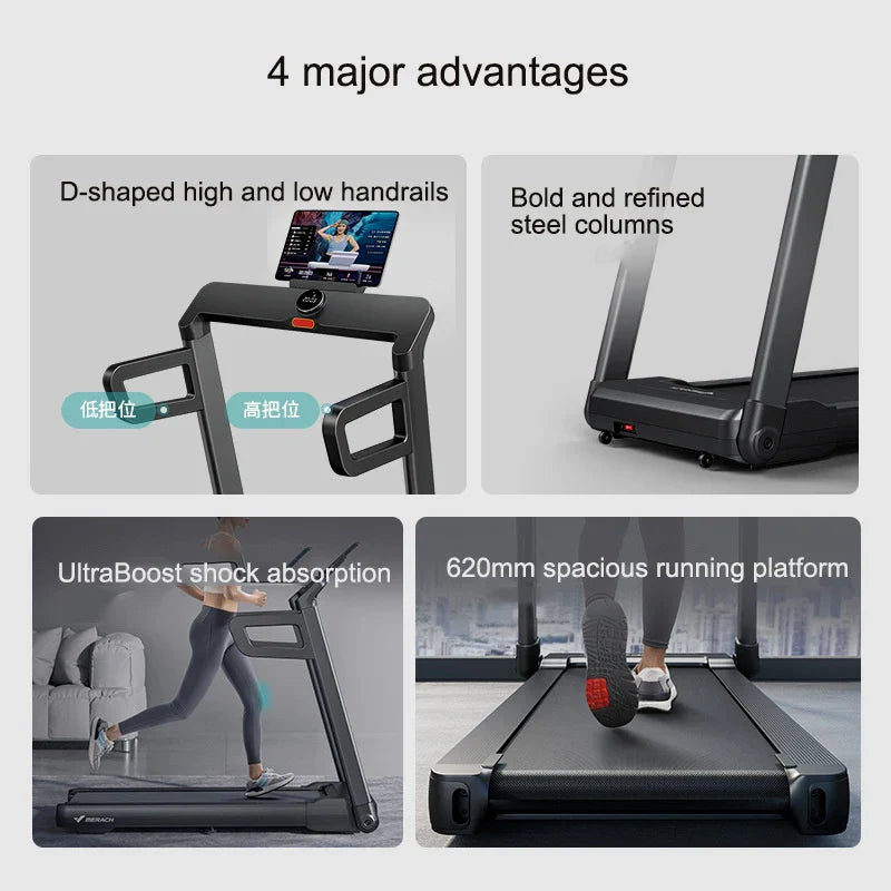 Mute Smart Electric Foldable Treadmill Multi-Functional Gym Equipment