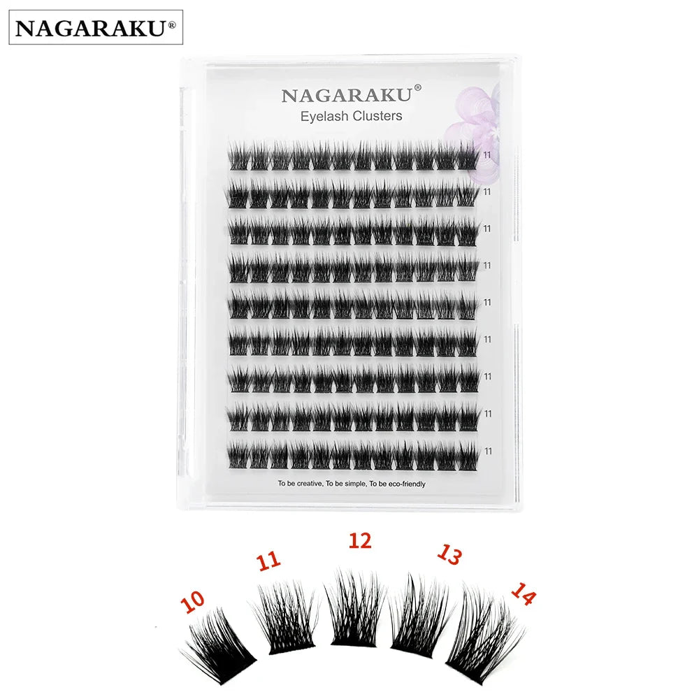 NAGARAKU DIY Cluster Eyelash Extension Dovetail Segmented Lashes
