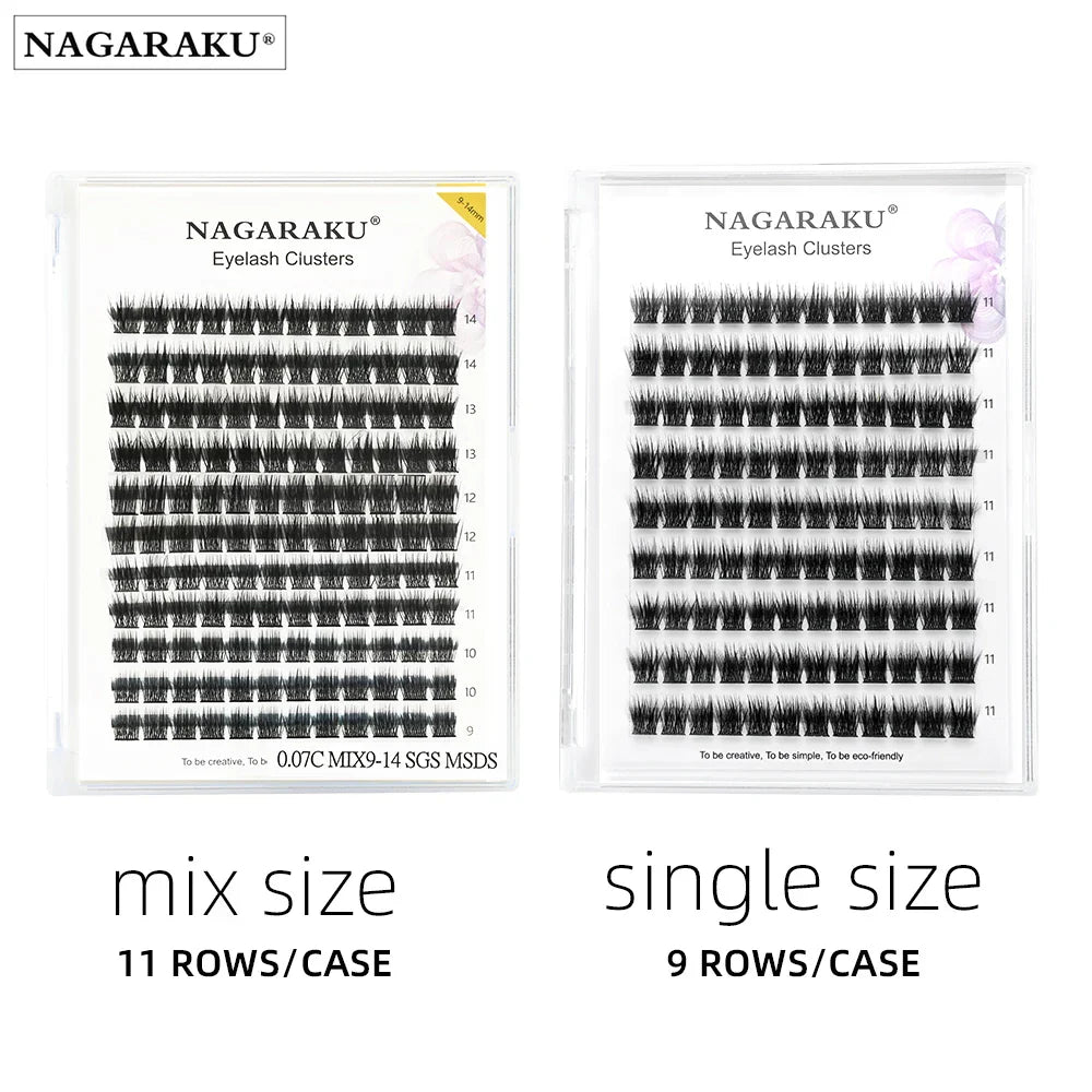 NAGARAKU DIY Cluster Eyelash Extension Dovetail Segmented Lashes