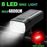 NEWBOLER Bicycle Light Front 4800Lumen Bike Light 10000mAh