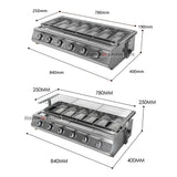 NG/LPG BBQ Grill 6 Infrared Burners Smokeless Stainless
