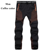 NUONEKO Men Winter Fleece Trekking Pants Outdoor Nature