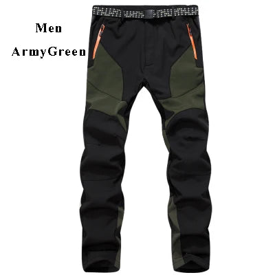 NUONEKO Men Winter Fleece Trekking Pants Outdoor Nature