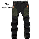 NUONEKO Men Winter Fleece Trekking Pants Outdoor Nature