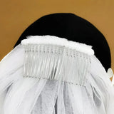 NZUK 3M Cut Edge Cathedral Wedding Veils With