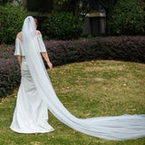 NZUK 3M Cut Edge Cathedral Wedding Veils With