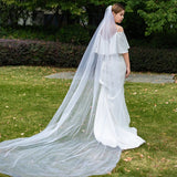 NZUK 3M Cut Edge Cathedral Wedding Veils With