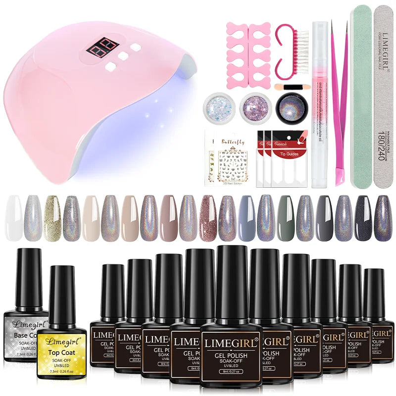 Nail Art Kit Acrylic Manicure Kit UV LED