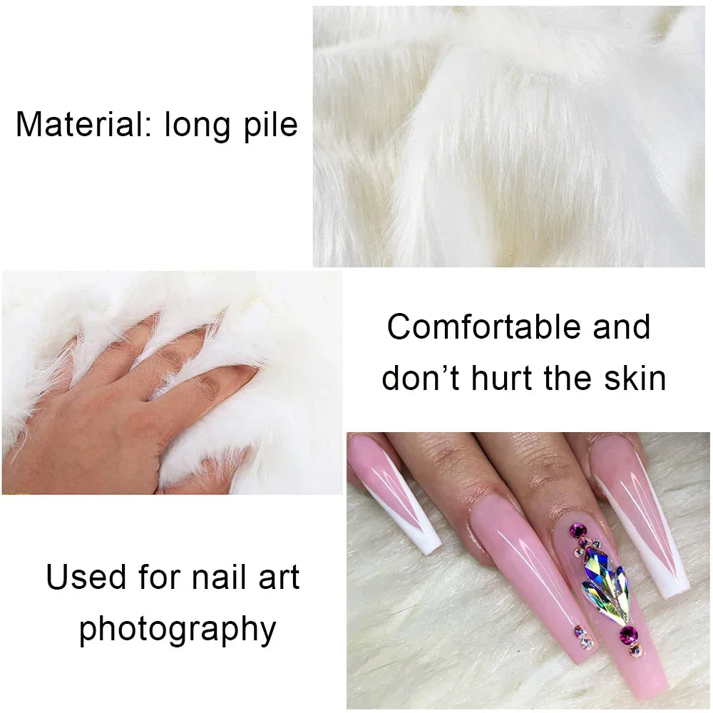 Nail Photo Background Nail Art Soft Fur Table