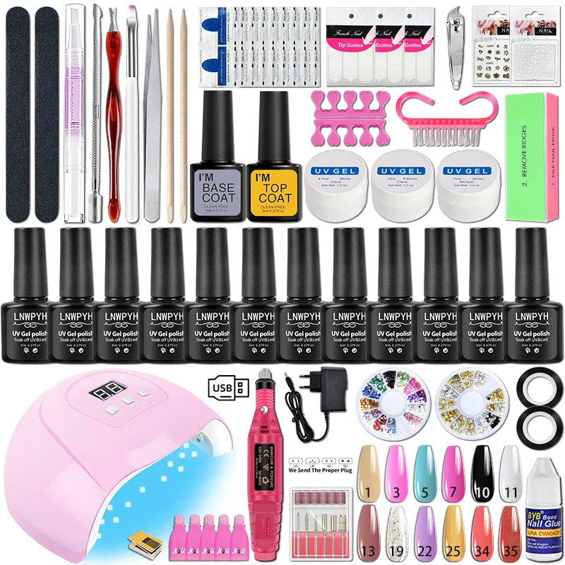 Nail Set Gel Nail Polish Set With UV