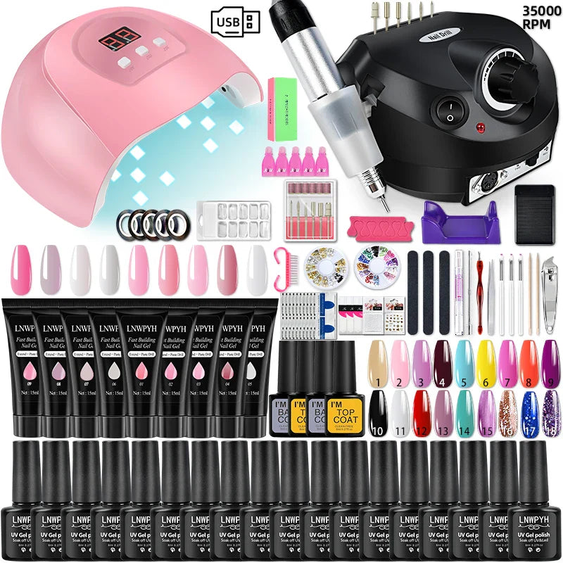 Nail Set Gel Nail Polish Set With UV