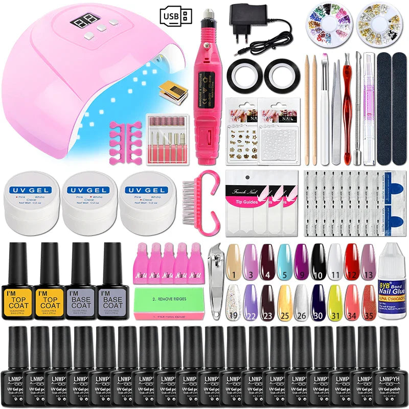 Nail Set Gel Nail Polish Set With UV