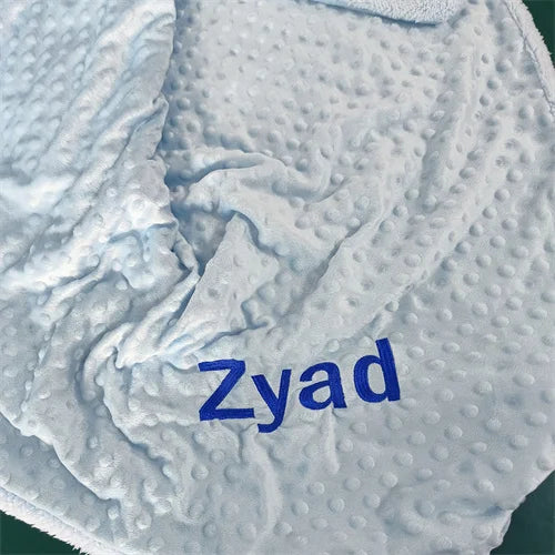 Name Personalised Bubbled Fleece Baby Blanket DIY Custom