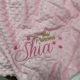 Name Personalised Bubbled Fleece Baby Blanket DIY Custom