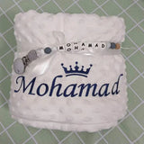 Name Personalised Bubbled Fleece Baby Blanket DIY Custom