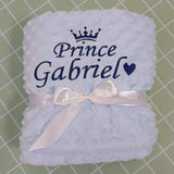 Name Personalised Bubbled Fleece Baby Blanket DIY Custom