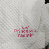 Name Personalised Bubbled Fleece Baby Blanket DIY Custom