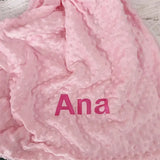 Name Personalised Bubbled Fleece Baby Blanket DIY Custom