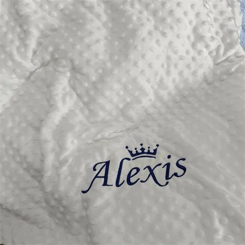 Name Personalised Bubbled Fleece Baby Blanket DIY Custom