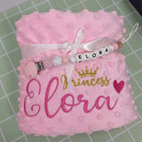 Name Personalised Bubbled Fleece Baby Blanket DIY Custom