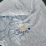 Name Personalised Bubbled Fleece Baby Blanket DIY Custom