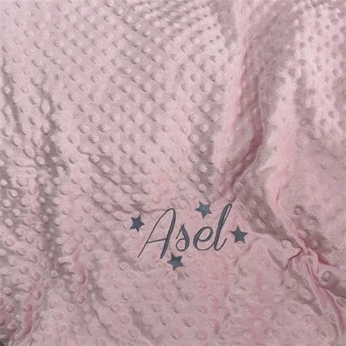 Name Personalised Bubbled Fleece Baby Blanket DIY Custom
