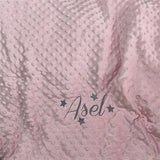 Name Personalised Bubbled Fleece Baby Blanket DIY Custom