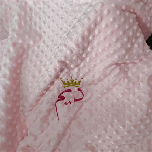 Name Personalised Bubbled Fleece Baby Blanket DIY Custom