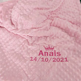 Name Personalised Bubbled Fleece Baby Blanket DIY Custom