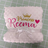 Name Personalised Bubbled Fleece Baby Blanket DIY Custom