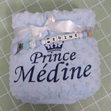 Name Personalised Bubbled Fleece Baby Blanket DIY Custom