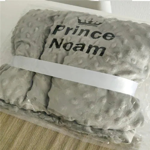 Name Personalised Newborn Baby Blanket Swaddling Baby Bedding