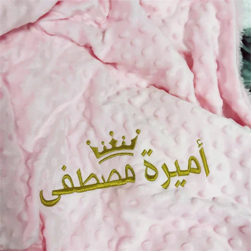 Name Personalised Newborn Baby Blanket Swaddling Baby Bedding