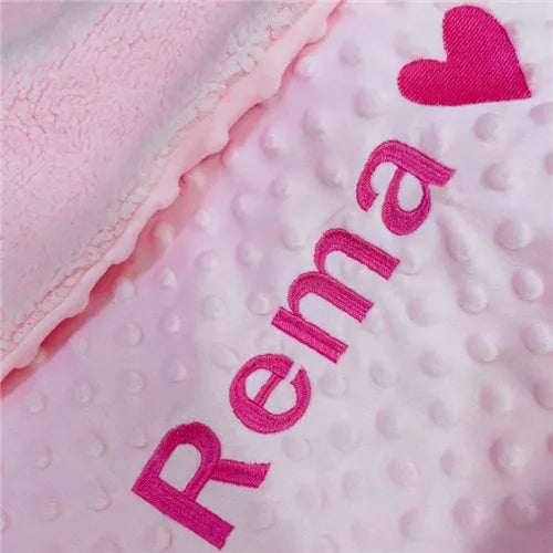 Name Personalised Newborn Baby Blanket Swaddling Baby Bedding