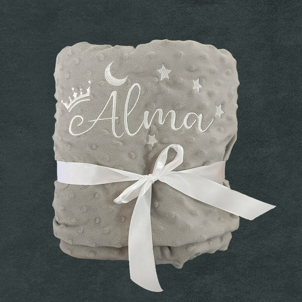 Name Personalised Newborn Baby Blanket Swaddling Baby Bedding