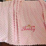 Name Personalised Newborn Baby Blanket Swaddling Baby Bedding