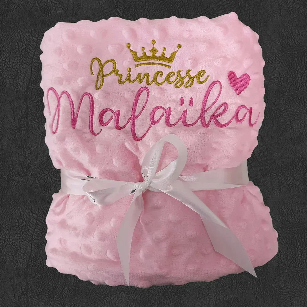 Name Personalised Newborn Baby Blanket Swaddling Baby Bedding