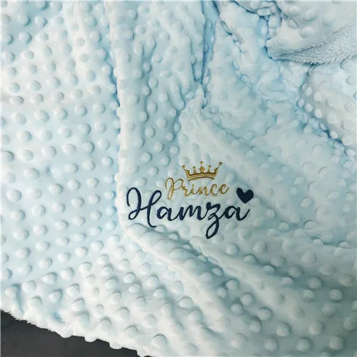 Name Personalised Newborn Baby Blanket Swaddling Baby Bedding